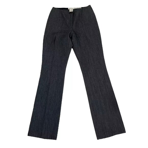 Vintage CELINE pants women's 36 US 4 blue gray woven pleated straight leg - Picture 1 of 8